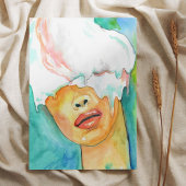 Poster Abstraite Crème de glace femme Portrait Art Imprim