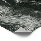 Poster Abstraite d'empreinte noire et blanche (Coin)