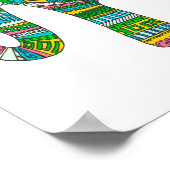 Poster Abstraite empreinte d'éléphant. Art de l'illustrat (Coin)