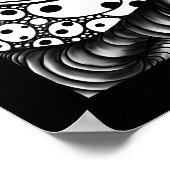 Poster Abstraite ligne noire et blanche (Coin)