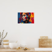 Poster - Abstraite Rainbow Woman (Cuisine)