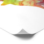 Poster Abstraite silhouette de cerf en jachère (Coin)