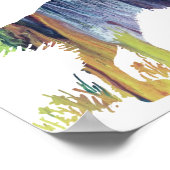 Poster Abstraite silhouette de setter anglais (Coin)