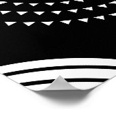 Poster Abstraite spirale blanche minimale, gouttes de plu (Coin)