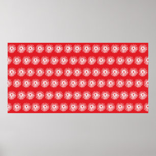 Poster Abstraite texture florale noire et blanche transpa