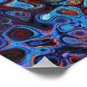 Poster Abstraits torsades colorées modernes (Coin)