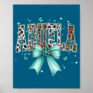 Poster Abuela occidentale arc-en-ciel sarcelle turquoise