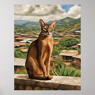 Poster Abyssinian Chat - Art Print