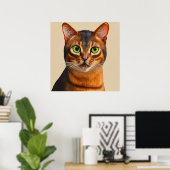 Poster Abyssinian - Portrait de chat (Bureau à domicile)