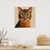 Poster Abyssinian - Portrait de chat (Cuisine)
