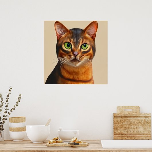 Poster Abyssinian - Portrait de chat (Cuisine)