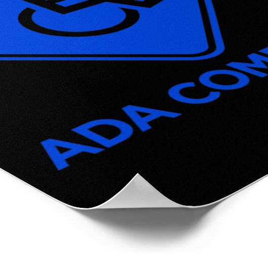 Poster Ac Conformité ADA Accessibilité Désactivée Conform (Coin)