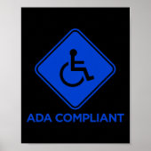 Poster Ac Conformité ADA Accessibilité Désactivée Conform (Devant)