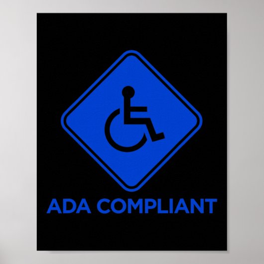 Poster Ac Conformité ADA Accessibilité Désactivée Conform (Devant)