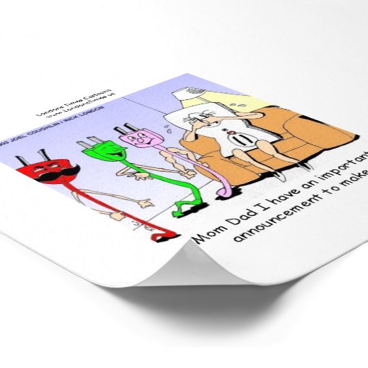 Poster AC/DC Wiring Funny Relationship Gay/Les CanvasPrnt (Coin)