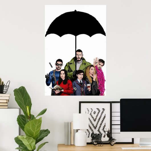 Poster Académie des parapluies (Bureau à domicile)