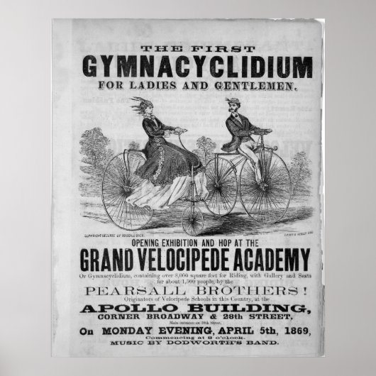 Poster Académie Grand Velocipede (Devant)
