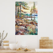 Poster Acadia National Park Watercolor (Cuisine)