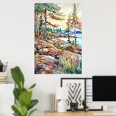 Poster Acadia National Park Watercolor (Bureau à domicile)