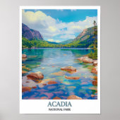 Poster Acadia Wall Art- Jordan Pond Print- Acadia Nationa (Devant)