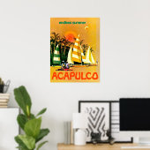 Poster Acapulco, des bateaux à voile d'été interminables  (Bureau à domicile)