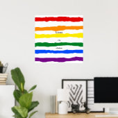 Poster Accéder à mon texte personnalisé Arc-en-ciel (Bureau à domicile)