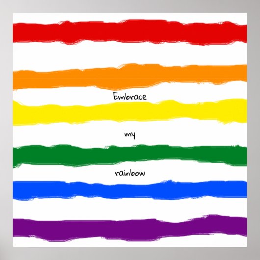 Poster Accéder à mon texte personnalisé Arc-en-ciel (Devant)