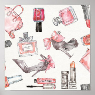 Poster Accents chic   Mode aquarelle