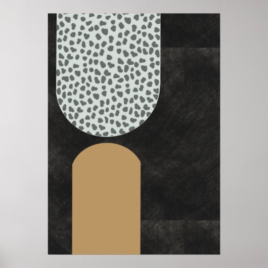 Poster Accentuation or de lessive Abstraite foncée (Devant)