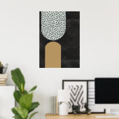 Poster Accentuation or de lessive Abstraite foncée (Bureau à domicile)