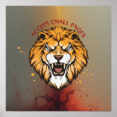 Poster Accept Challenges – Motivational Quote Design (Devant)
