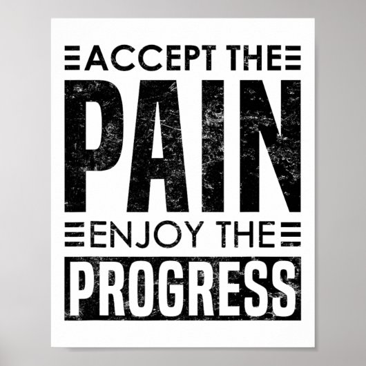 Poster Accept The Pain - Uplifting Bodybuilding (Devant)