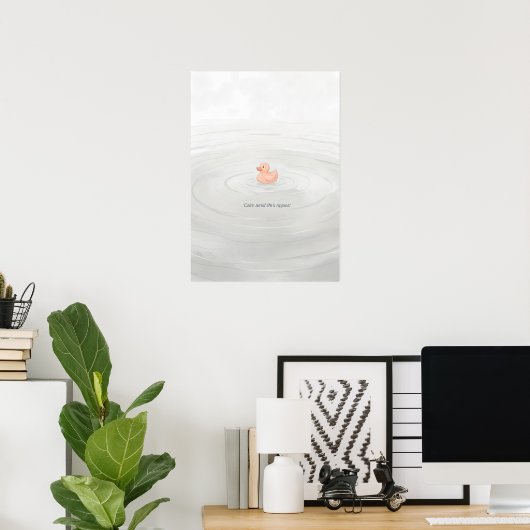 Poster Acceptation de l'autisme - Calme au milieu des rem (Bureau à domicile)
