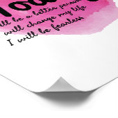 Poster acceptation de soi vibrations de motivation (Coin)