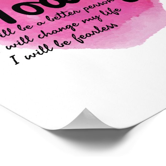 Poster acceptation de soi vibrations de motivation (Coin)