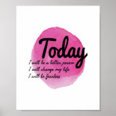 Poster acceptation de soi vibrations de motivation (Devant)