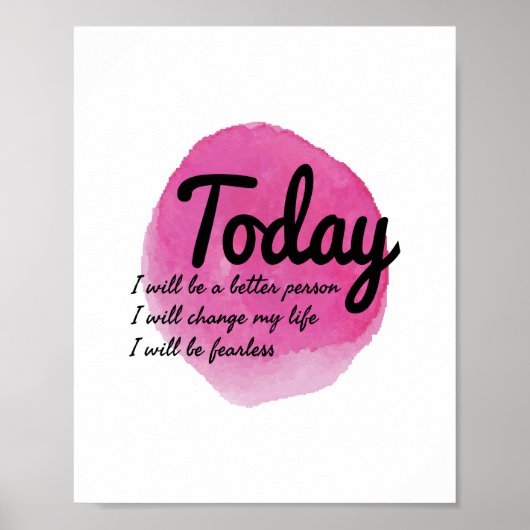 Poster acceptation de soi vibrations de motivation (Devant)