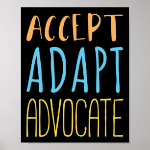 Poster Accepter Adapt Advocate Handicap Comportement Ther
