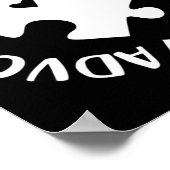 Poster Accepter Adapt Advocate Puzzle Pièce Autisme Lauré (Coin)