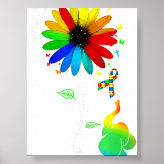 Poster Accepter Comprendre Aimer la Fleur de Tournesol de (Devant)