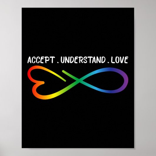 Poster Accepter Comprendre Amour Neurodiversité Infinité  (Devant)