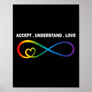 Poster Accepter Comprendre Amour Neurodiversité Infinité 