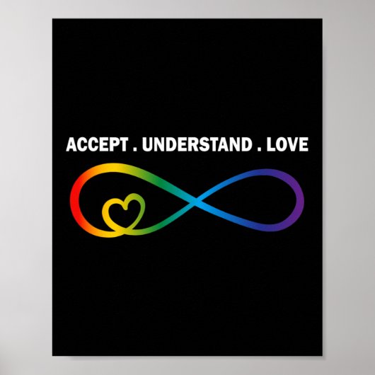 Poster Accepter Comprendre Amour Neurodiversité Infinité  (Devant)