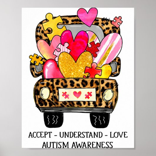 Poster Accepter Comprendre Amour Sensibilisation Autisme (Devant)