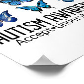 Poster Accepter Comprendre la Sensibilisation sur l'autis (Coin)