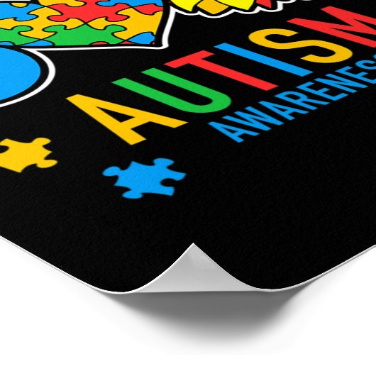 Poster Accepter Comprendre la Sensibilisation sur l'autis (Coin)