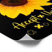 Poster Accepter Comprendre l'amour Sunflower Chemise Auti (Coin)