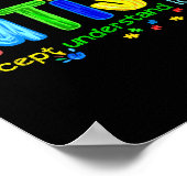 Poster Accepter l'autisme rétro Comprendre l'amour pour ê (Coin)