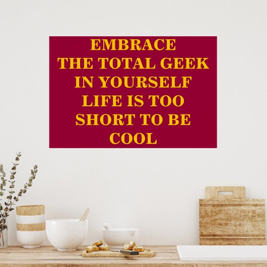 Poster Acceptez Le Geek Total (Cuisine)