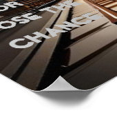 Poster Acceptez le risque ou regrettez le devis de hasard (Coin)